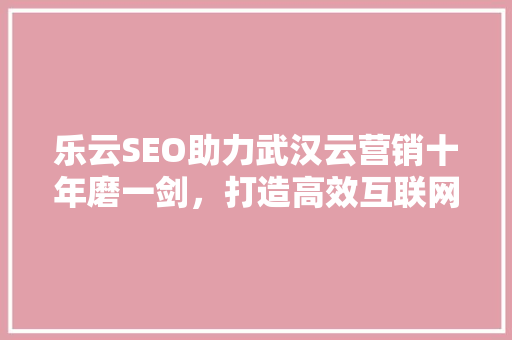 乐云SEO助力武汉云营销十年磨一剑，打造高效互联网营销之路