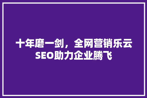 十年磨一剑，全网营销乐云SEO助力企业腾飞