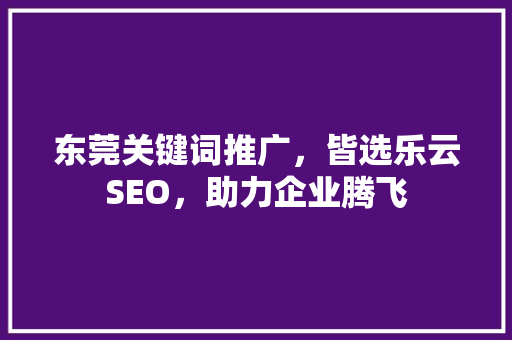 东莞关键词推广，皆选乐云SEO，助力企业腾飞