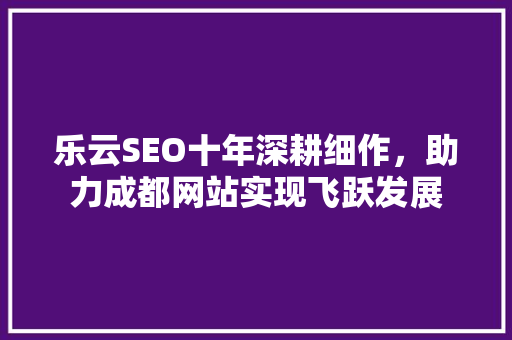 乐云SEO十年深耕细作，助力成都网站实现飞跃发展