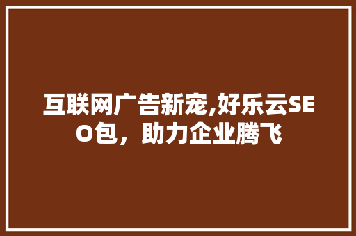 互联网广告新宠,好乐云SEO包，助力企业腾飞