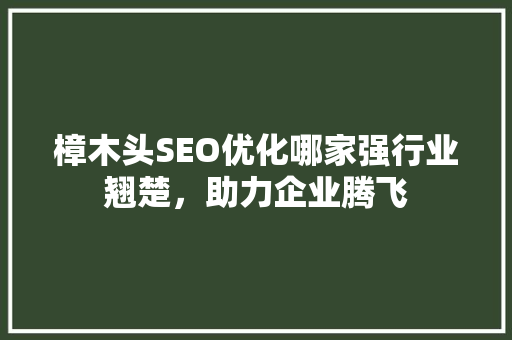 樟木头SEO优化哪家强行业翘楚，助力企业腾飞