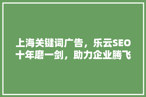 上海关键词广告，乐云SEO十年磨一剑，助力企业腾飞