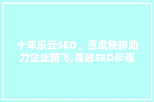 十年乐云SEO，百度快排助力企业腾飞,高效SEO步骤