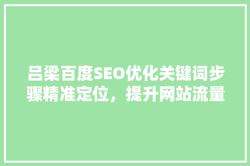 吕梁百度SEO优化关键词步骤精准定位，提升网站流量