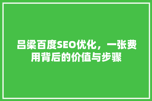吕梁百度SEO优化，一张费用背后的价值与步骤