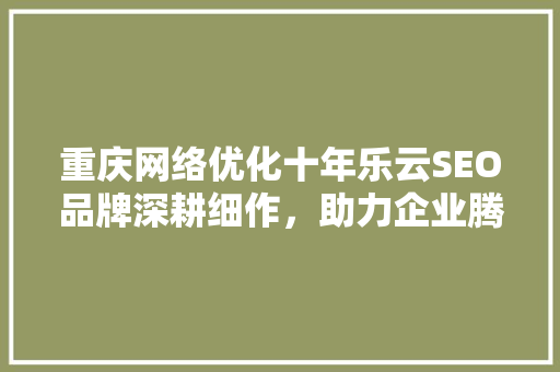 重庆网络优化十年乐云SEO品牌深耕细作，助力企业腾飞