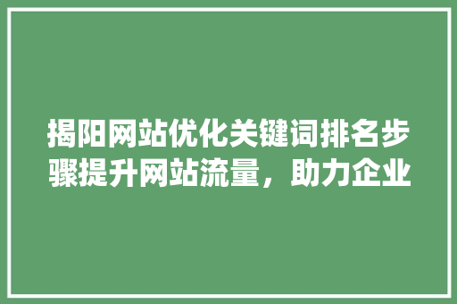 揭阳网站优化关键词排名步骤提升网站流量，助力企业腾飞_揭阳网站优化关键词排名