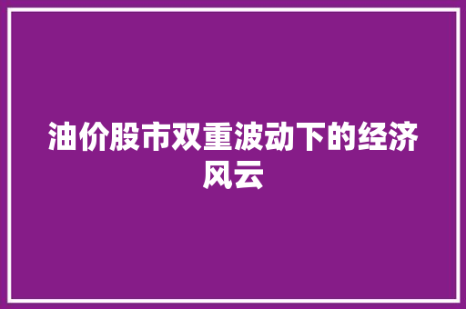 油价股市双重波动下的经济风云