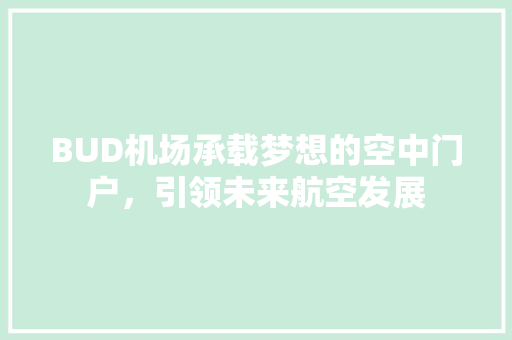 BUD机场承载梦想的空中门户，引领未来航空发展