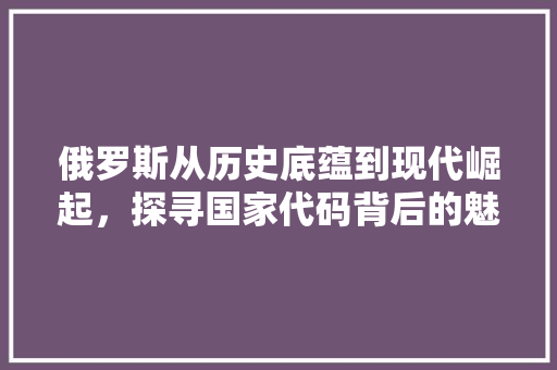 俄罗斯从历史底蕴到现代崛起，探寻国家代码背后的魅力
